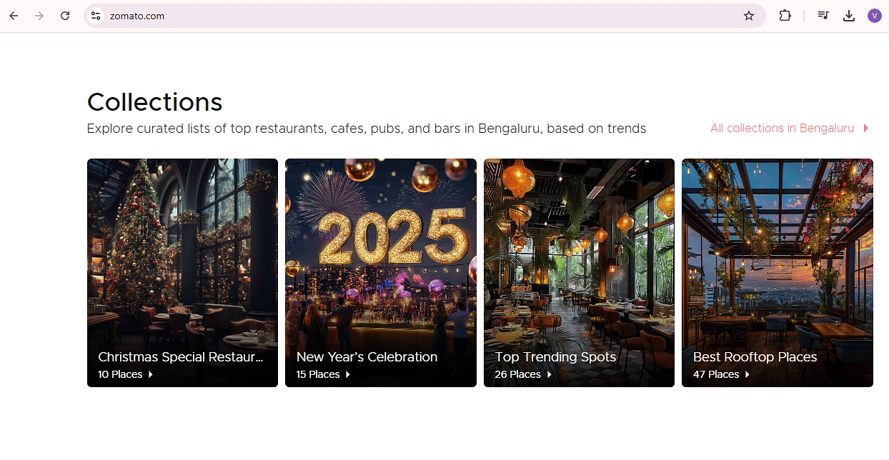 Collections Zomato