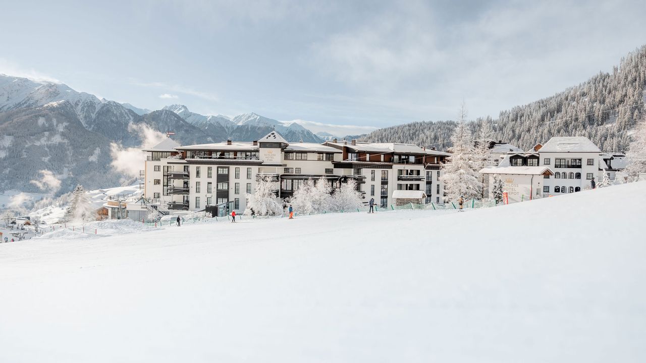 Château-hôtel Fiss dans la neige