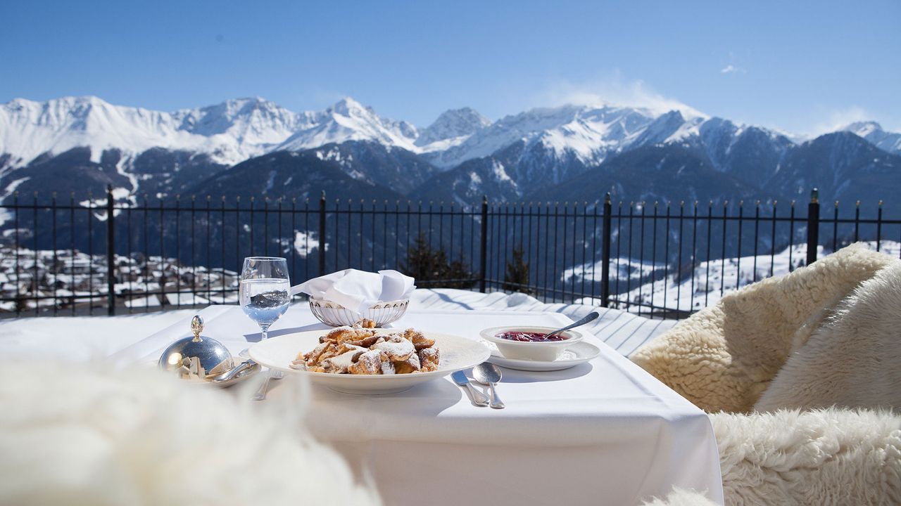 Kaiserschmarrn au Schlosshotel Fiss à l'extérieur
